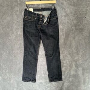 Abercrombie & Fitch Women's Straight Leg Jeans - Dark Blue